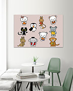 Ilustrovaný obraz Zvieratká 1760